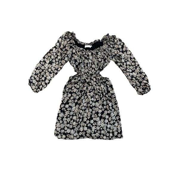 ASTR the Label Off Shoulder Sexy Cutout Ruffle Daisy Floral Mini Dress Lined Med - Picture 1 of 7